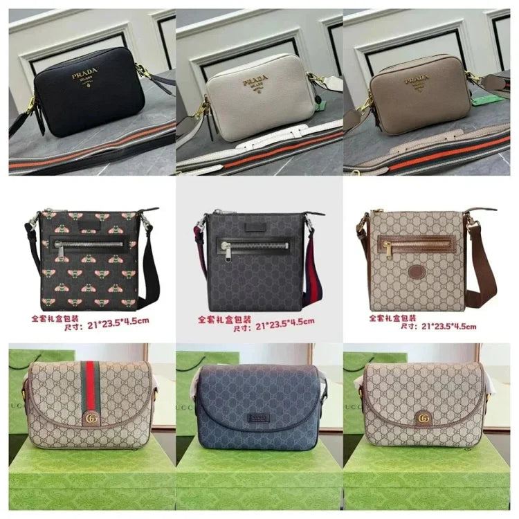 Gucci Hermes Prada genuine leather bag
