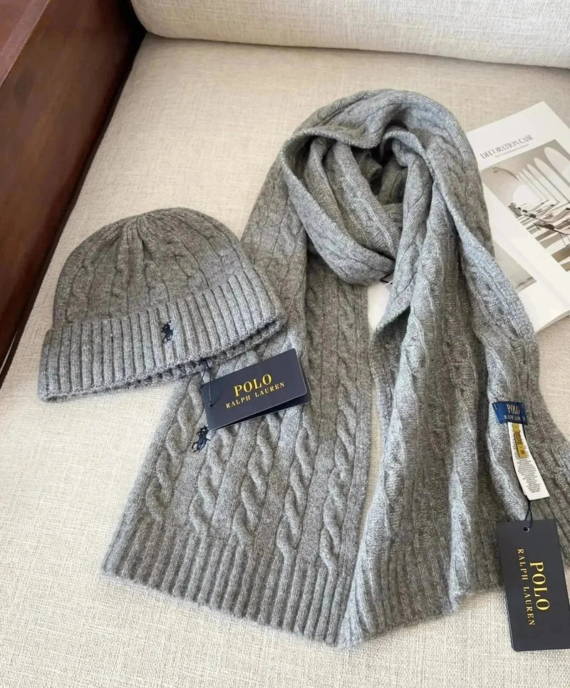 Polo Ralph Lauren Cable Knit Scarf & Beanie Set [38 styles]