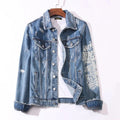 RienFeng Distressed Denim Jacket | 7598116533