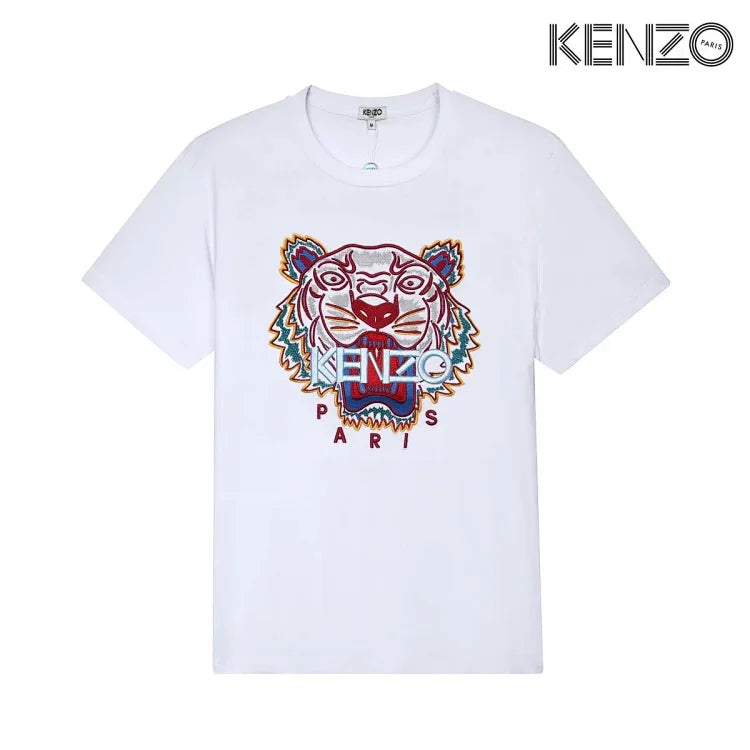 KENZO Men's Classic Tiger Embroidered T-Shirt - White