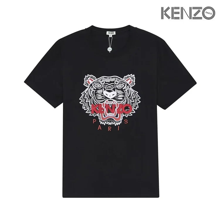 KENZO Black Tiger Embroidered T-Shirt - Paris Fashion Brand