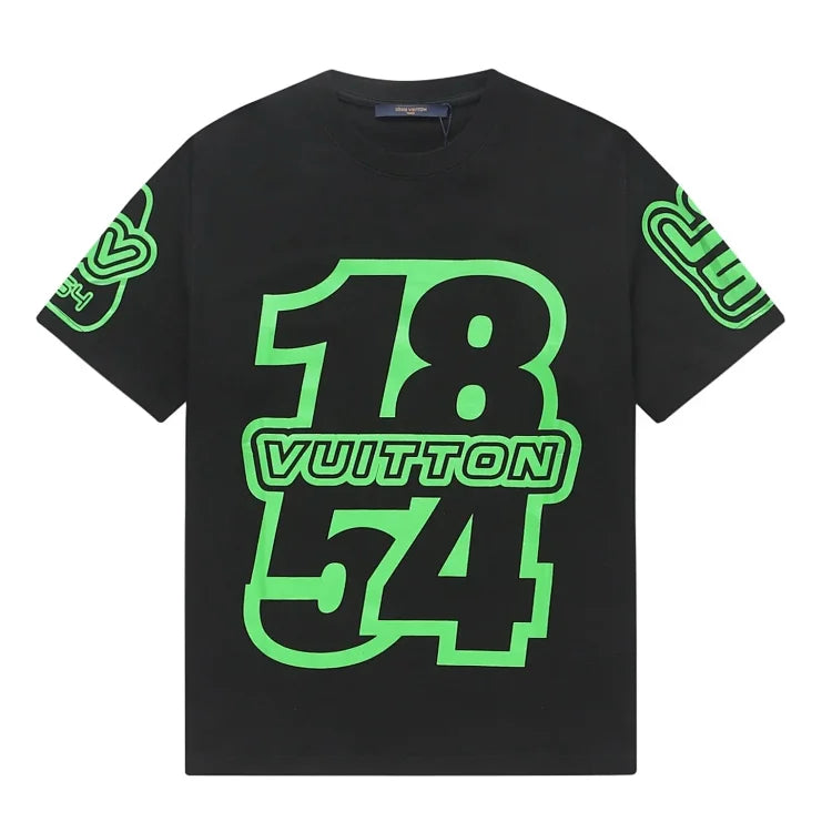 Louis Vuitton Men's Black and Green Graphic T-Shirt - LV Fashion, Luxury Clothing