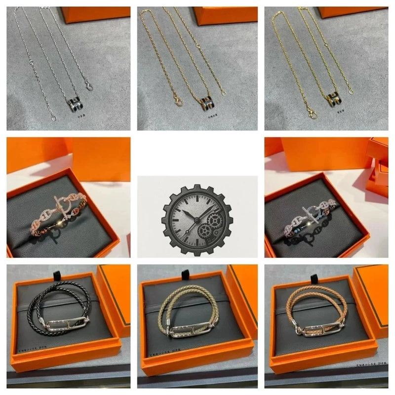 Hermes H Charm Necklace & Chain Bracelet Jewelry [37 styles]