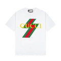 Gucci White T-Shirt with Green and Red Stripes