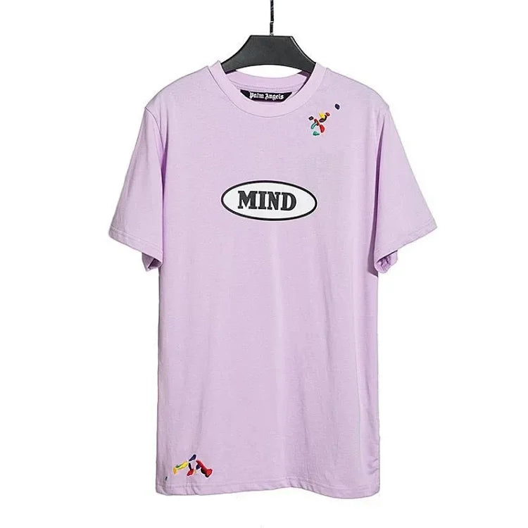 Palm Angels Mind T-Shirt - Lilac with Graphic Print