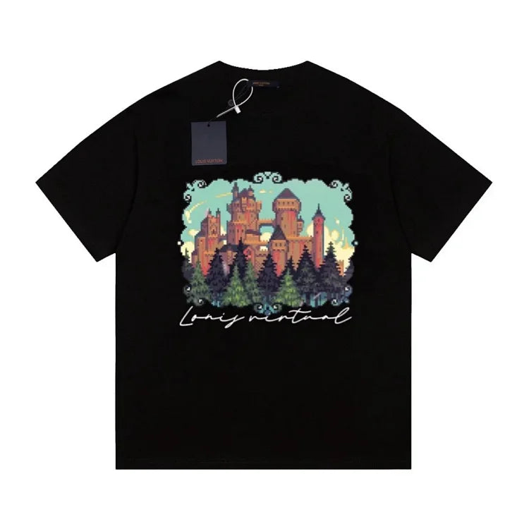 Louis Vuitton Pixel Castle T-Shirt - Black
