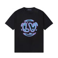 Louis Vuitton Black T-Shirt with Abstract LV Logo - Stylish and Comfortable