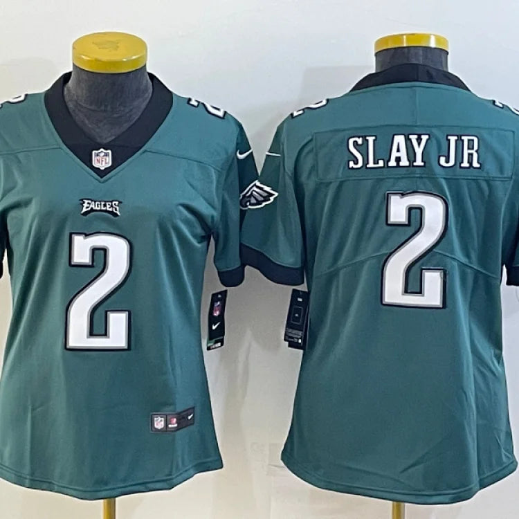 Philadelphia Eagles Women's #2 Slay Jr. Midnight Green Game Jersey by Nike
