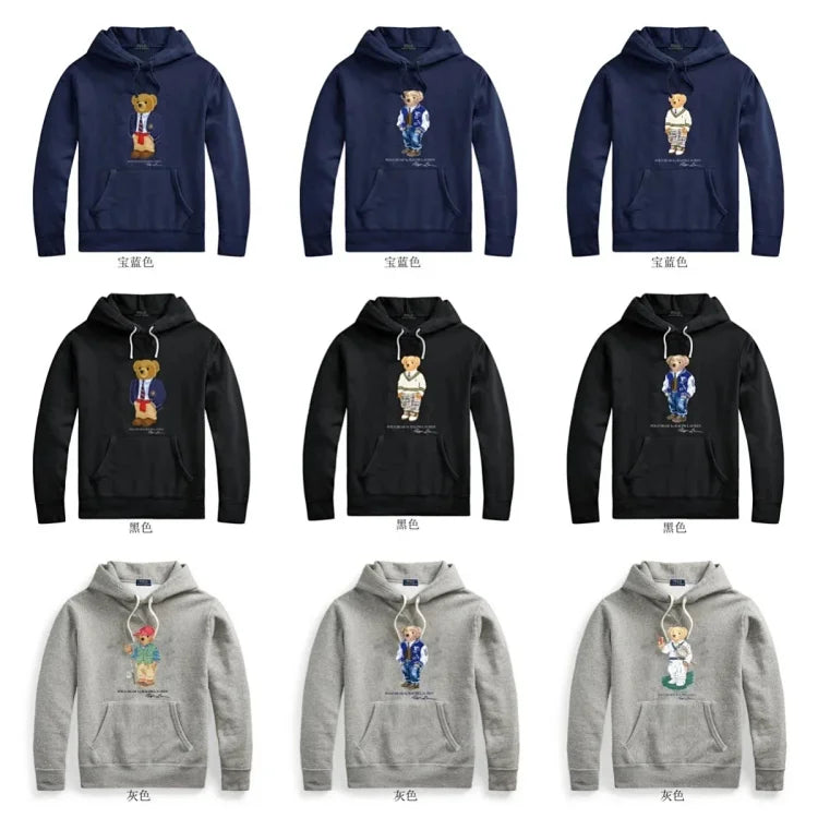 Polo Bear Hoodie by Ralph Lauren - Black Sweatshirt with Iconic Bear Design