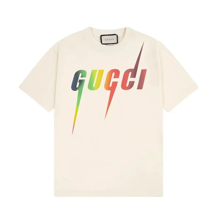Gucci Rainbow Lightning Logo T-Shirt for Kids