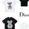 DIOR Bear Print White T-Shirt for Women