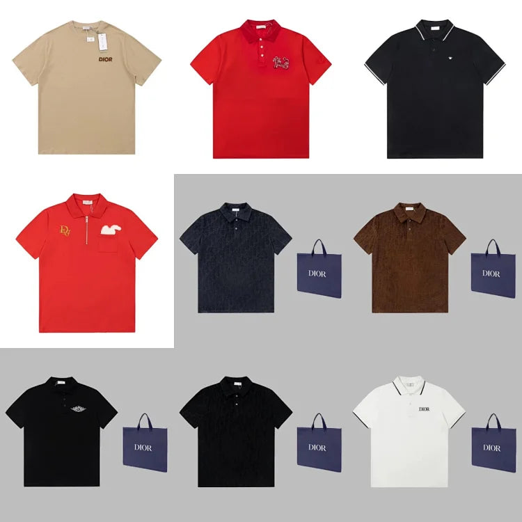 Dior Beige Short Sleeve T-Shirt with Logo Print - Luxury Fashion