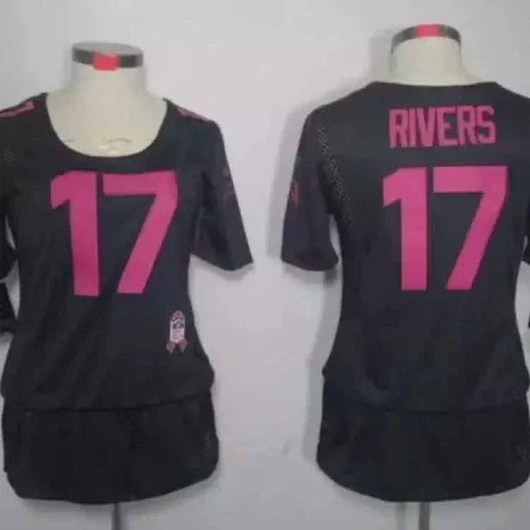 Nike Women's Los Angeles Chargers #17 Rivers Breast Cancer Awareness Jersey