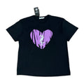 YSL Heart Logo T-Shirt - Black and Purple Design
