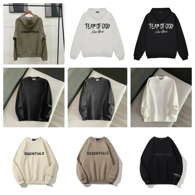 Essentials Black Crewneck Sweatshirt - Unisex Fashion Streetwear