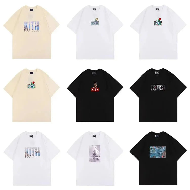 KITH Black Graphic T-Shirt with Iconic Design
