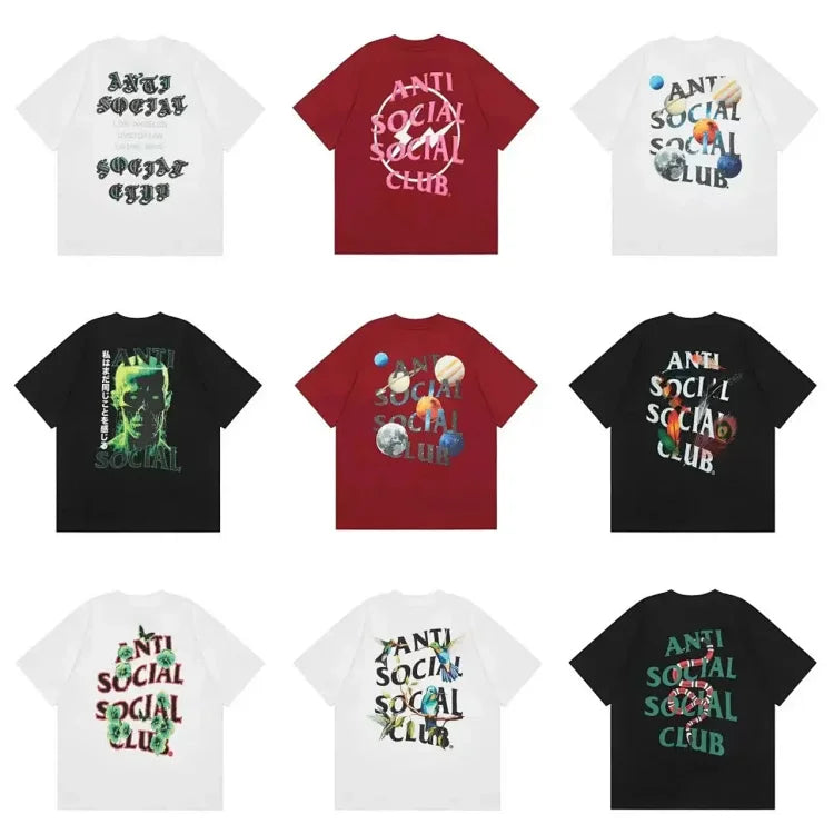 Anti Social Social Club Green Skull T-Shirt - Men's Fashion Streetwear