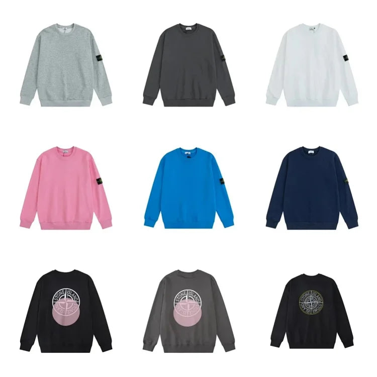 Stone Island Kids Graphic Crewneck Sweatshirt - Black