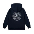 Stone Island Men's Hoodie - Black with Logo Print