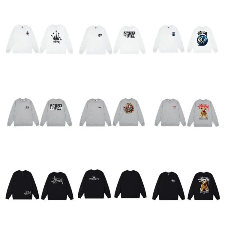 Stussy Basic Logo Crewneck Sweatshirt - Black