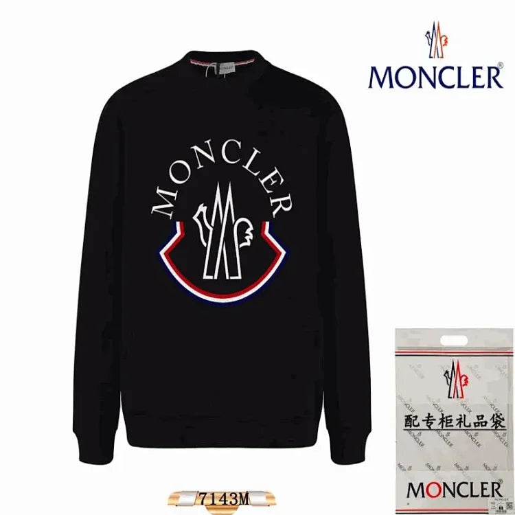 Moncler Men's Black Logo Sweatshirt 7143M