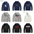 Polo Ralph Lauren Men's Navy Blue Hoodie with Volleyball Graphic - Polo67