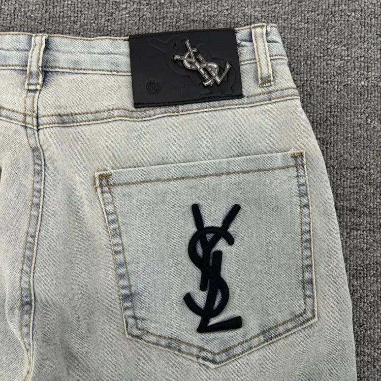 Saint Laurent Embroidered Jeans
