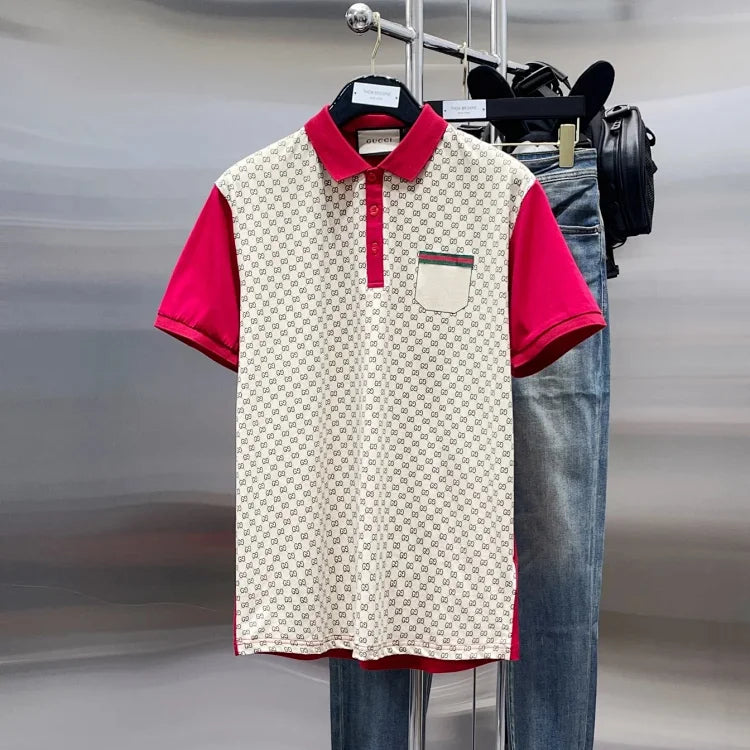 Gucci Men's Polo Shirt with Iconic GG Pattern