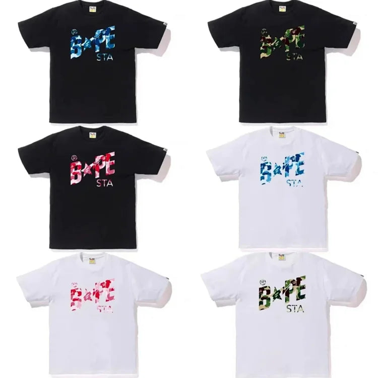 A Bathing Ape BAPE STA Camo T-Shirt - Black