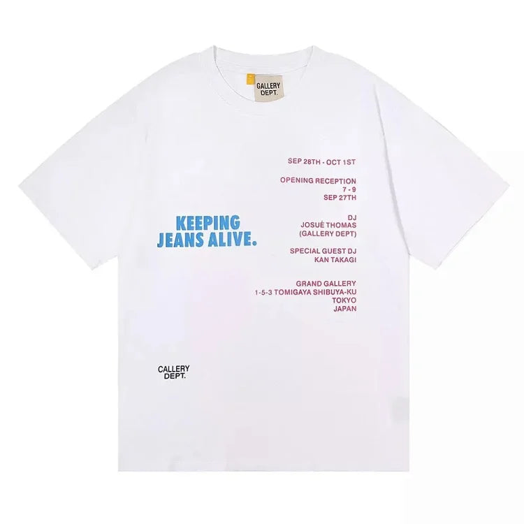 Gallery Dept. Keeping Jeans Alive T-Shirt - White