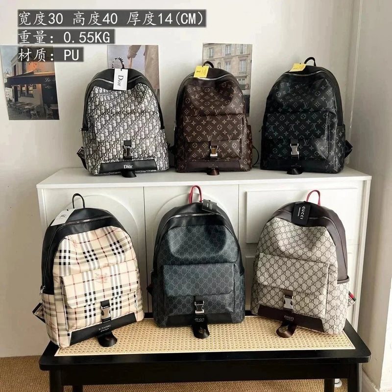 Dior Oblique / LV Monogram / Gucci GG Supreme / Burberry Check Backpacks [24 styles]