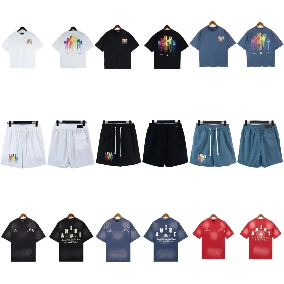AMIRI Rainbow Drip T-Shirt/Shorts [40 styles]