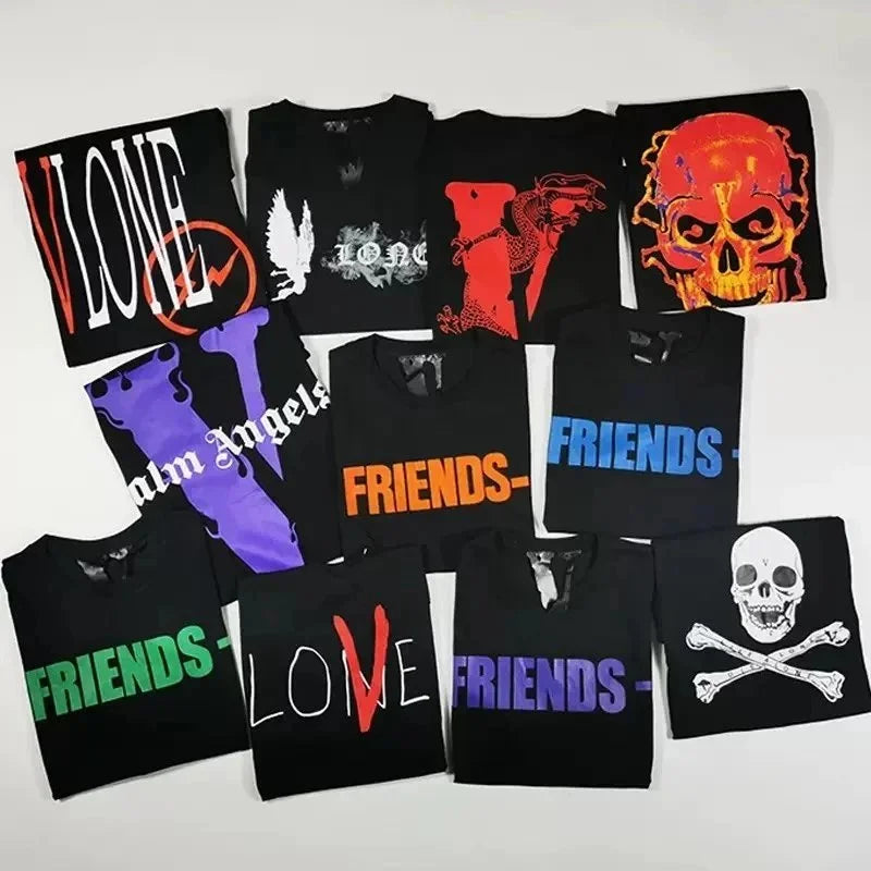 Vlone T-Shirt [Multiple Designs: Friends, Love, Skull, Palm Angels, etc.]