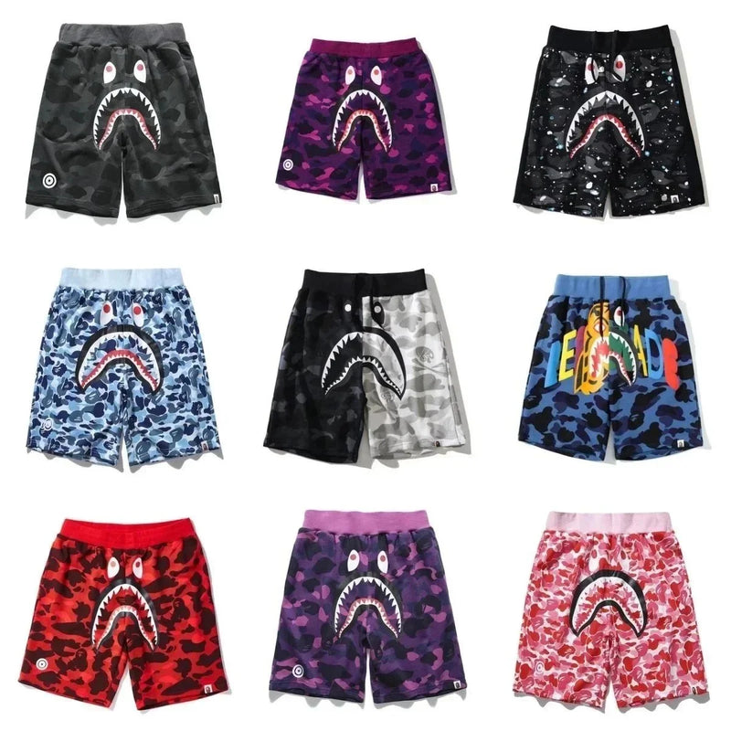 Bape Shark Camo Beach Shorts