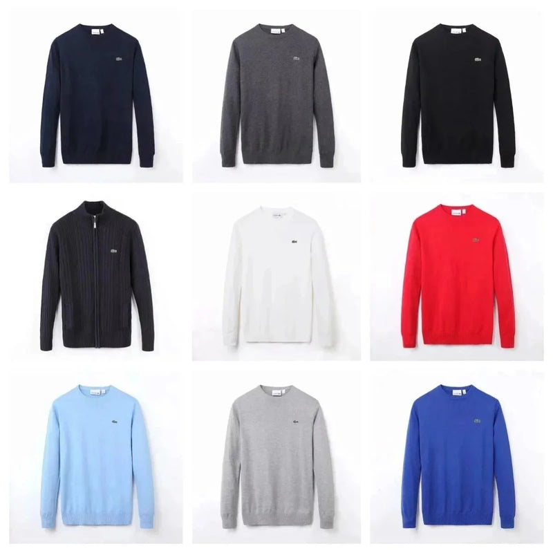 Lacoste Classic Crewneck Sweater [Loose Casual Fashion, 9 Colors]
