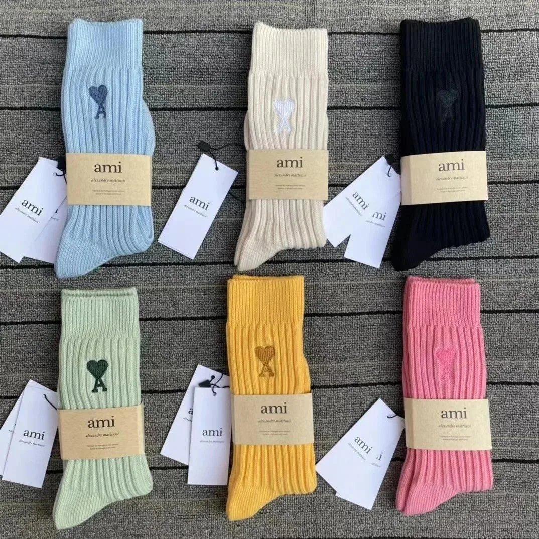 Ami Paris Heart Logo Ribbed Socks [29 styles]
