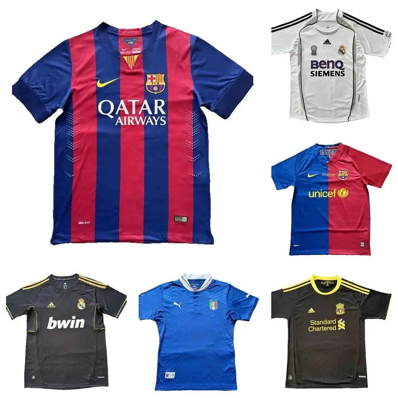 FC Barcelona, Real Madrid, Italy National Team, Liverpool FC Retro Football Jerseys [36 styles]