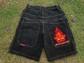 JNCO Jeans Flame Patch Denim Shorts [40 styles]