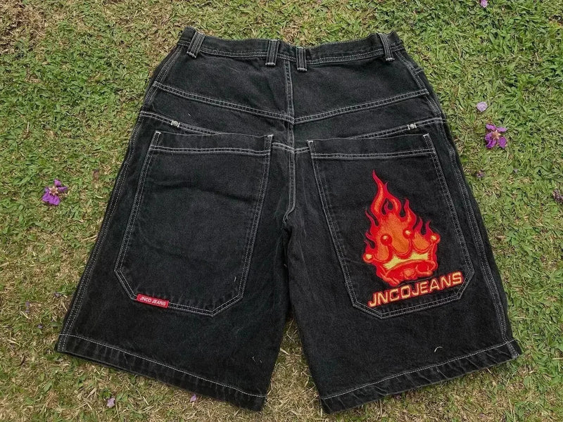 JNCO Jeans Flame Patch Denim Shorts [40 styles]