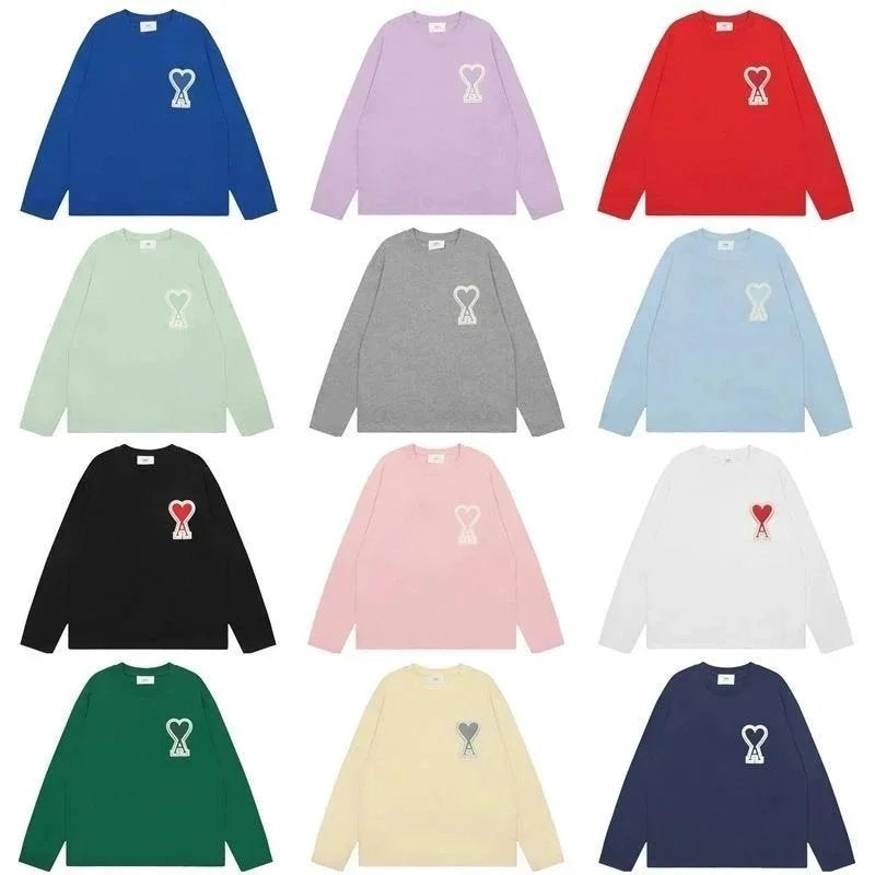 Ami Paris Heart Logo Long Sleeve Sweatshirt [21 styles]