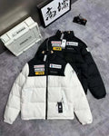Descente Down Jacket with Sponsor Patches [Black & White Options] | 7573714745