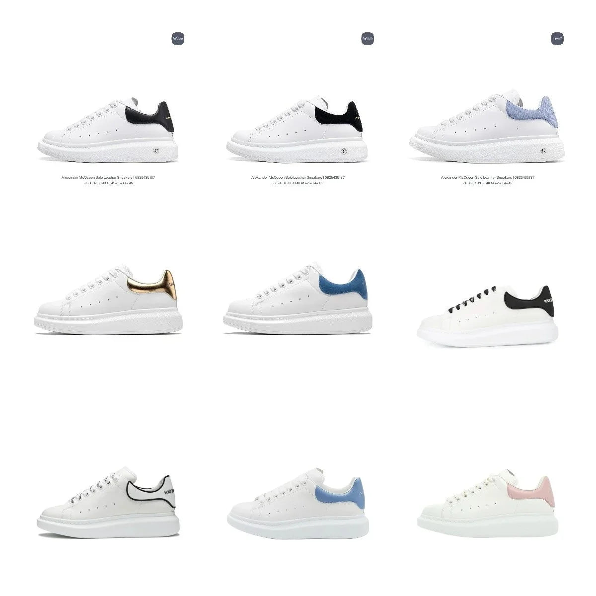 Alexander McQueen Oversized Sole Leather Sneakers