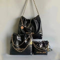 CHALEN Quilted Chain Shoulder Bag Set [3 Sizes]