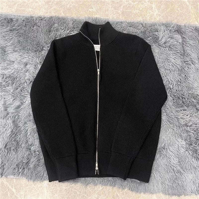 Maison Margiela Ribbed Zip-Up Sweater