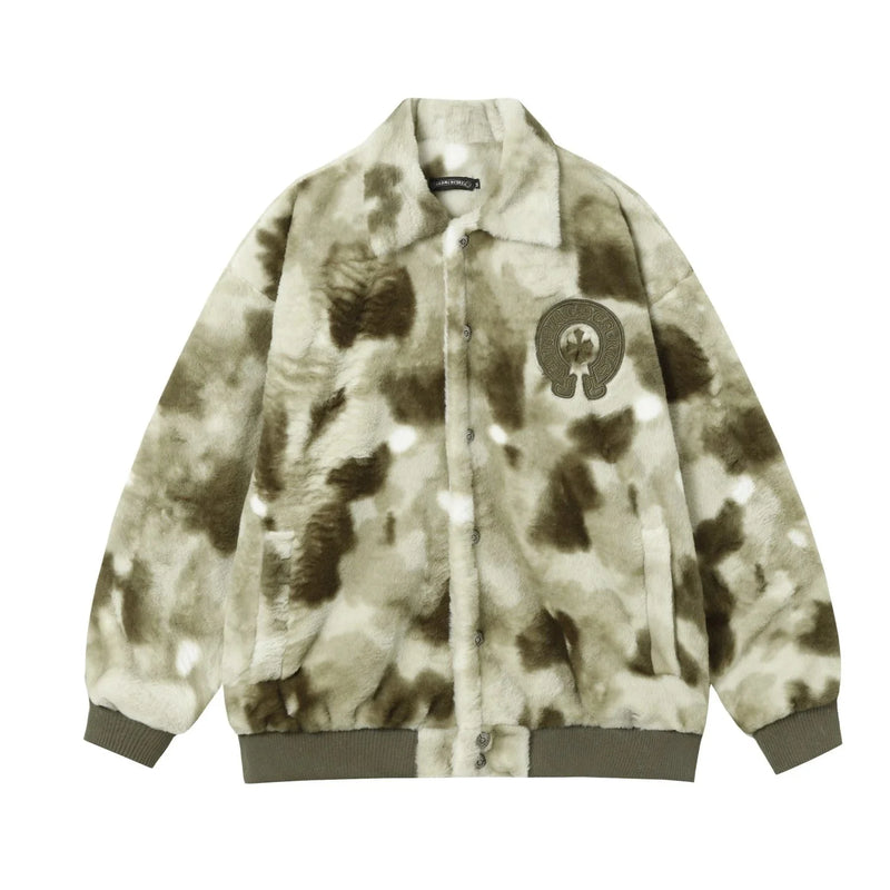 Chrome Hearts Tie-Dye Faux Fur Jacket #ChromeHearts_Sou #Jacket_Sou | 7577878762