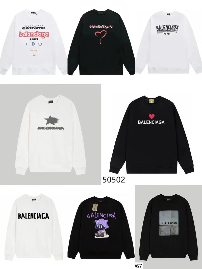 Balenciaga Graphic Print Sweatshirts [Multiple Designs]