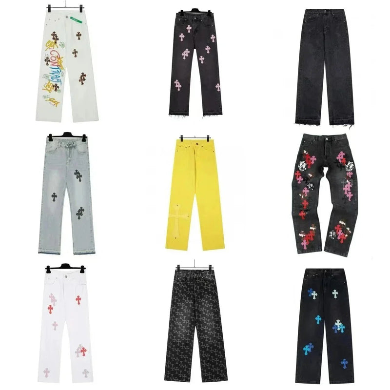 Chrome Hearts Cross Print Jeans [40 styles]