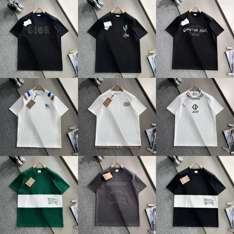 Dior and Burberry Logo T-Shirts Collection
