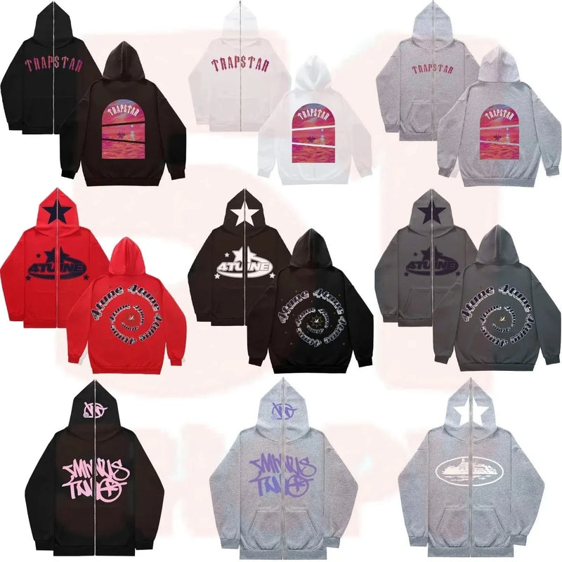 Trapstar Hoodie [Multiple Designs: Trapstar Sunset, 4Tune Star, SMNUS TNX, and Cruise Ship Variants]