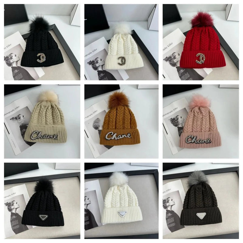 Chanel/Prada Cable Knit Beanie with Pom-Pom [40 styles] | 7617412173